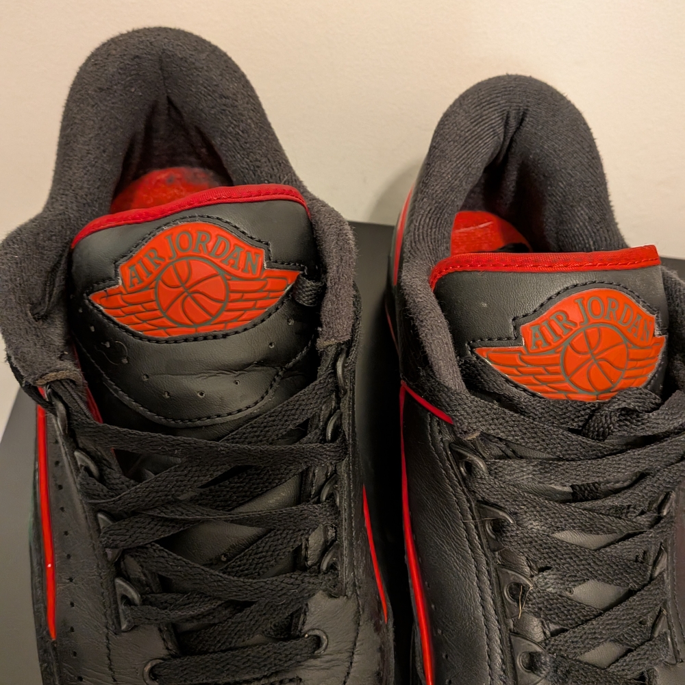 Nike Black and Red Sneakers with Green Accents - Picture 3 of 6